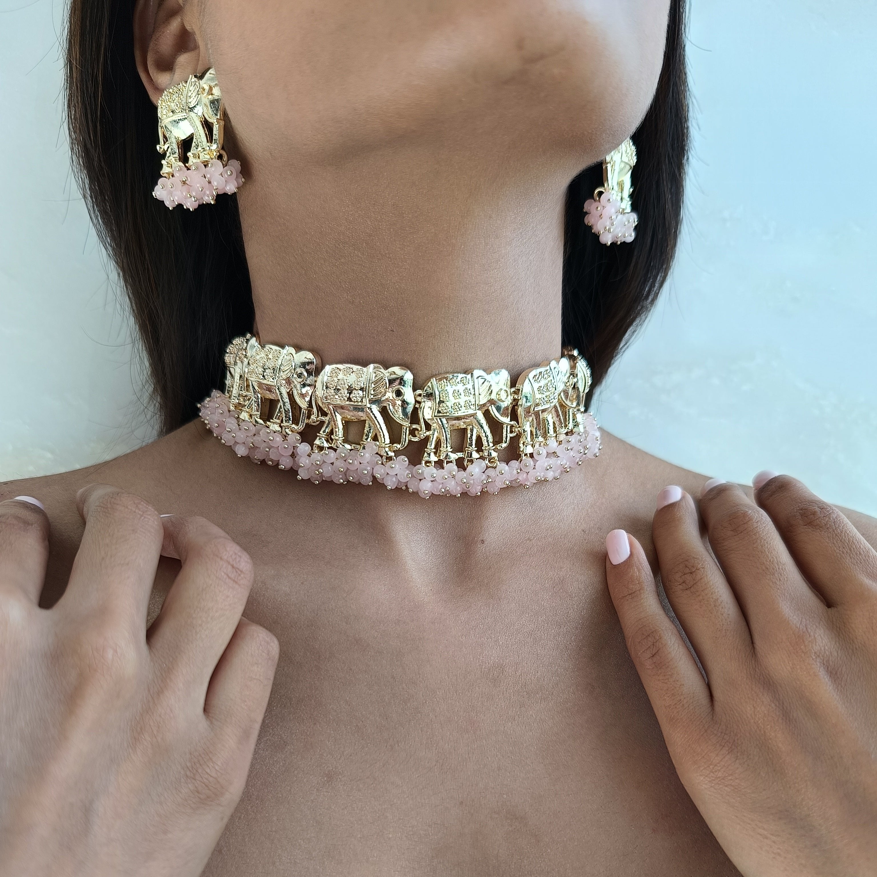 Elephant Choker Earring Set – The Jewel Factor
