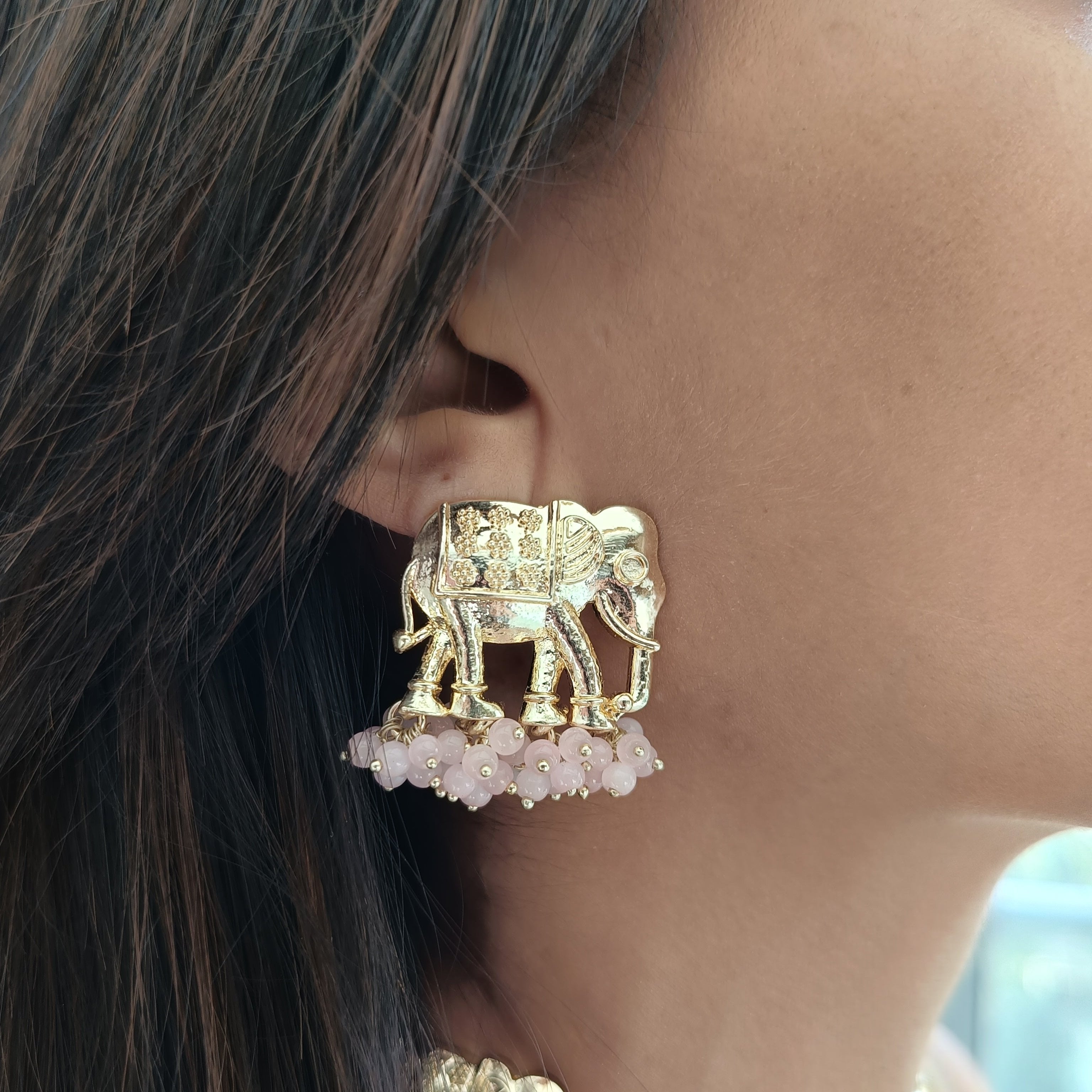 Elephant Choker & Earring Set