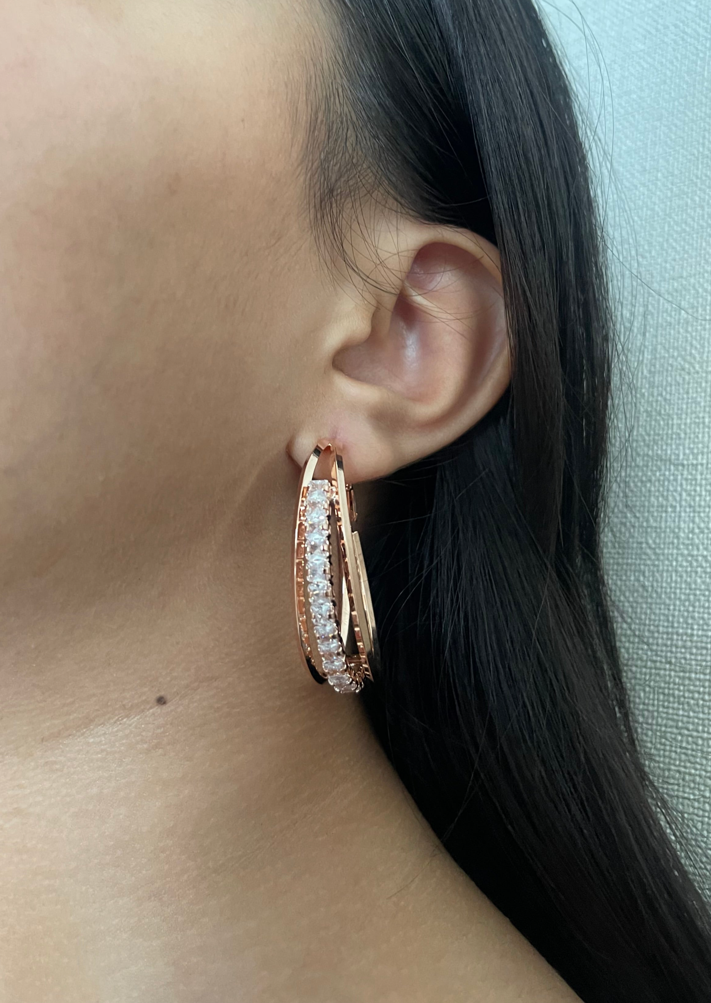 Bliss Baguette Hoops