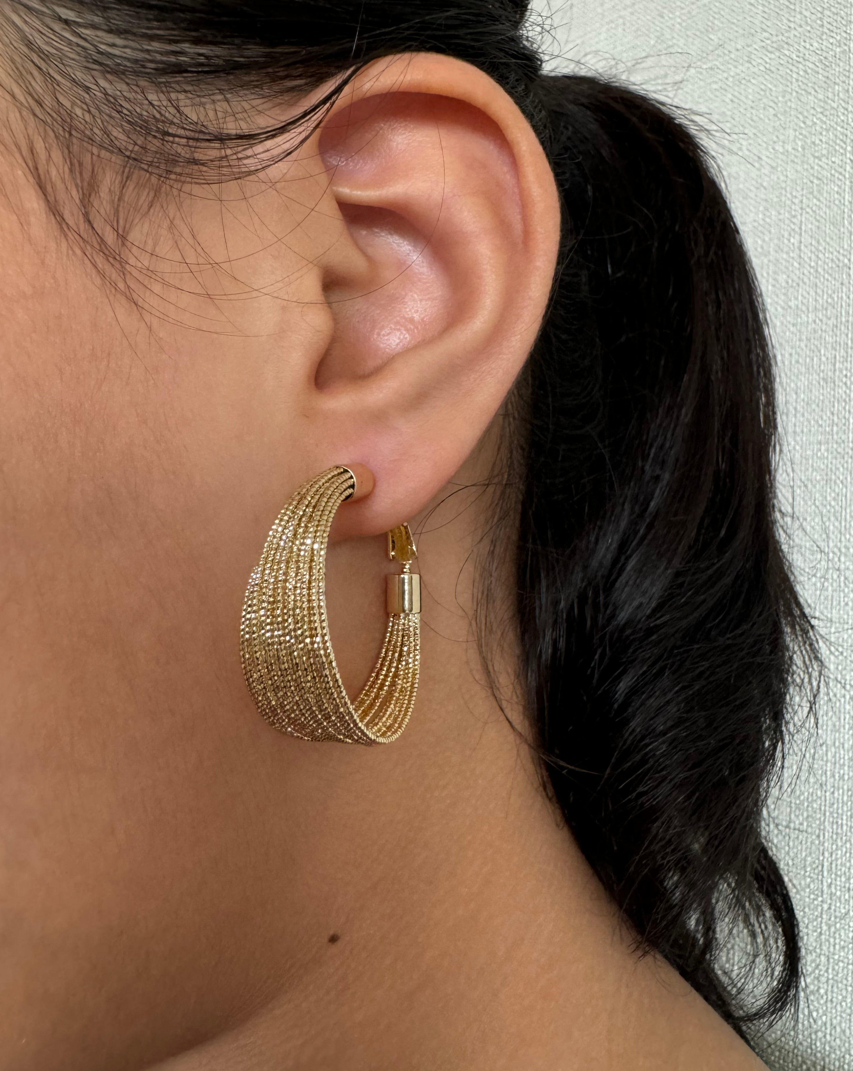 Gleaming Gold Hoops