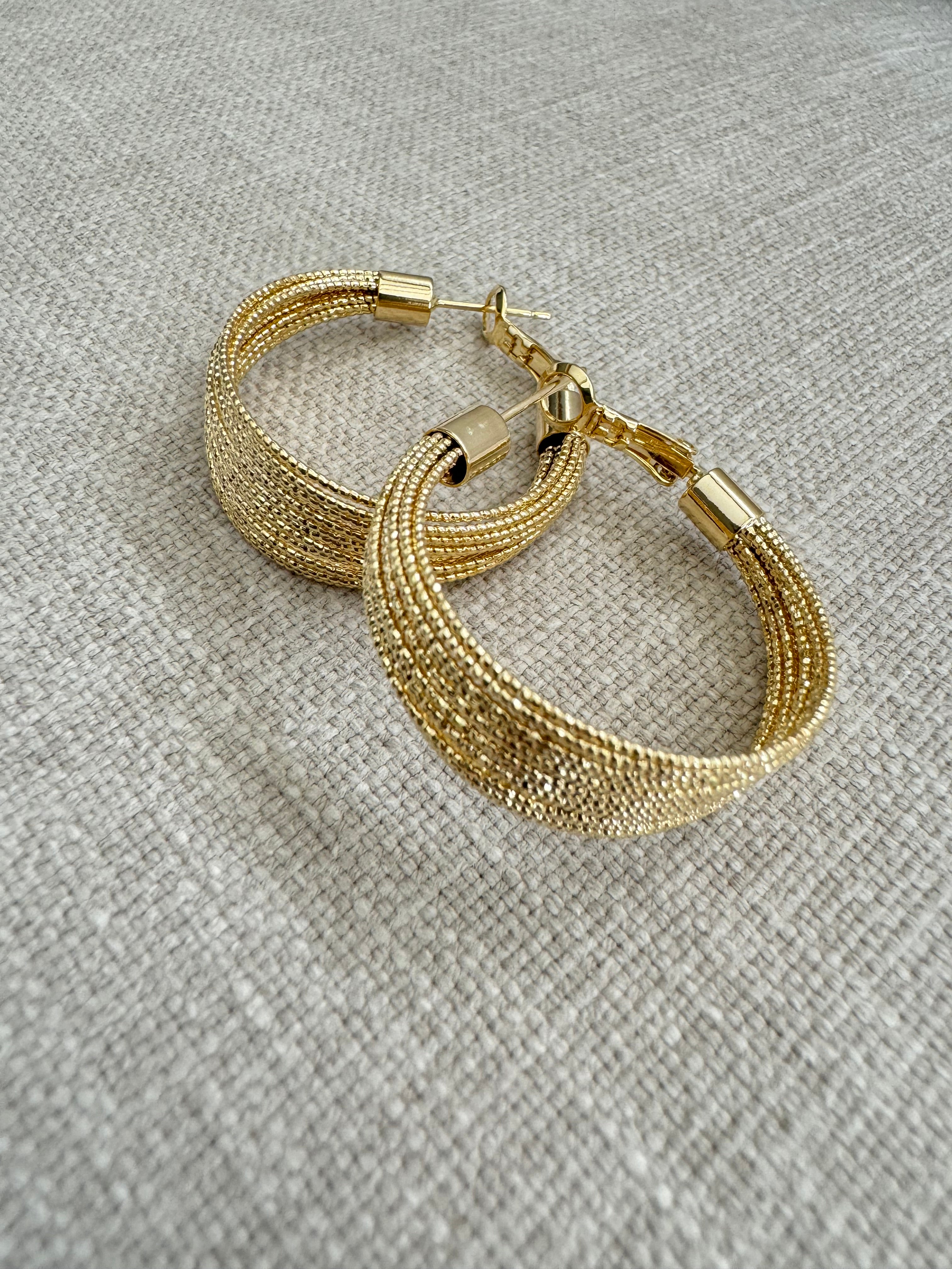 Gleaming Gold Hoops