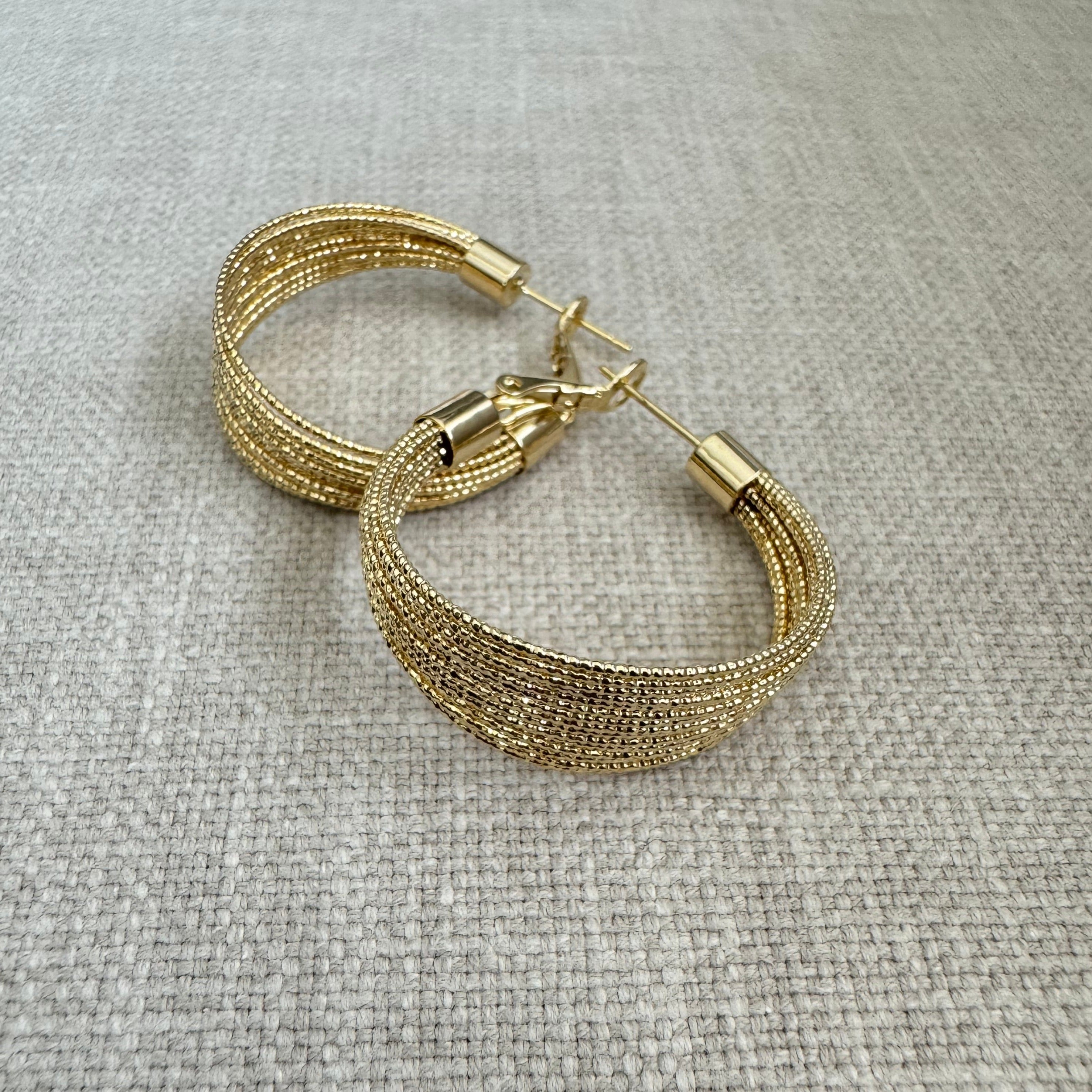 Gleaming Gold Hoops