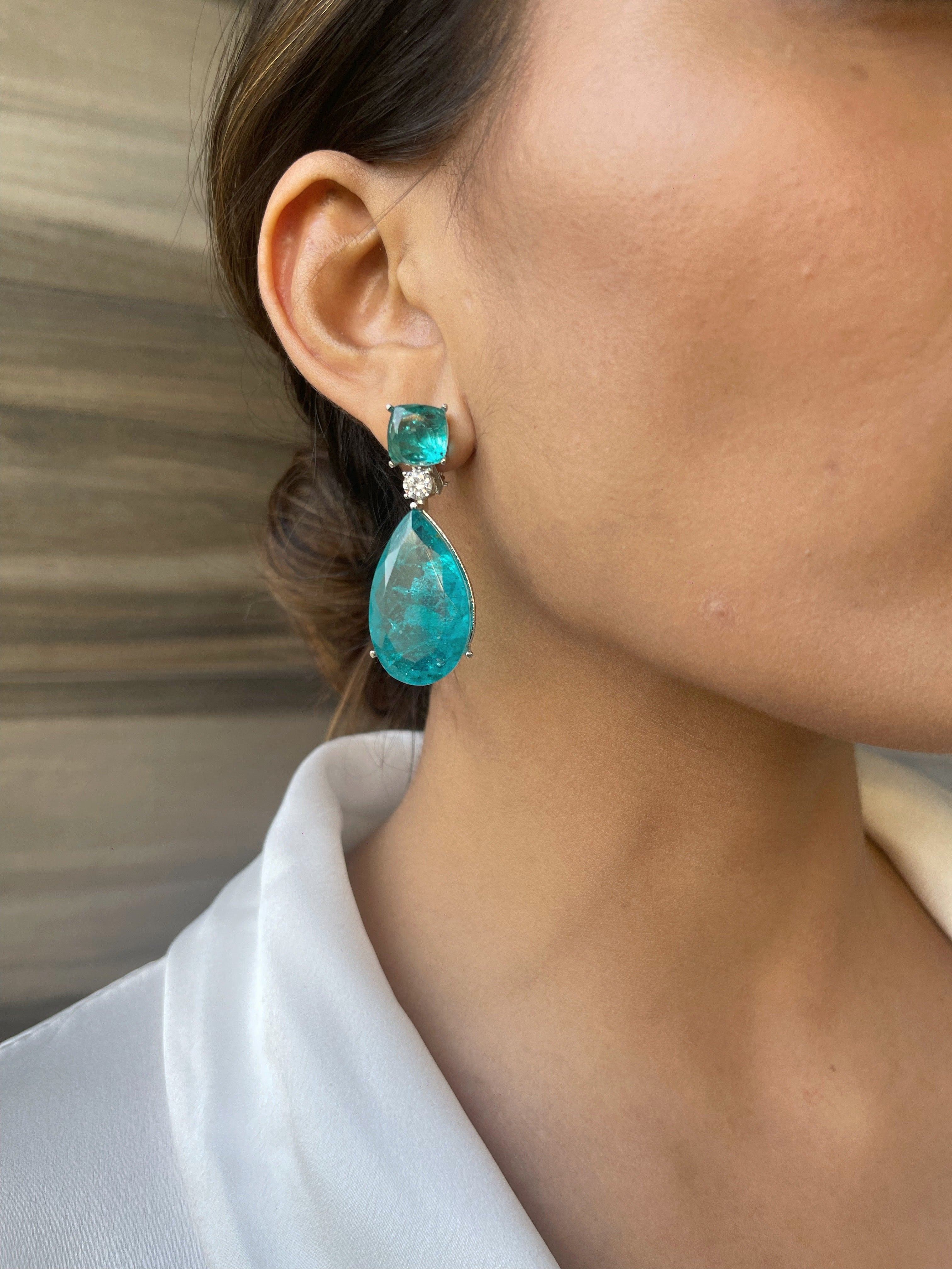 Ocean Blue Droplet Earrings
