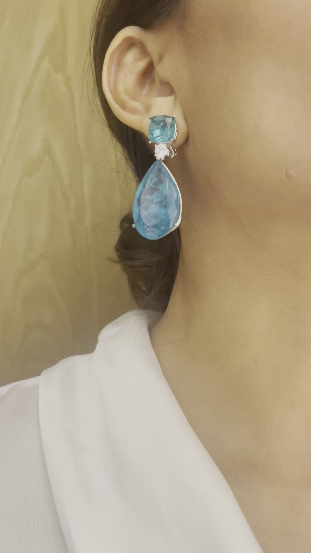Ocean Blue Droplet Earrings