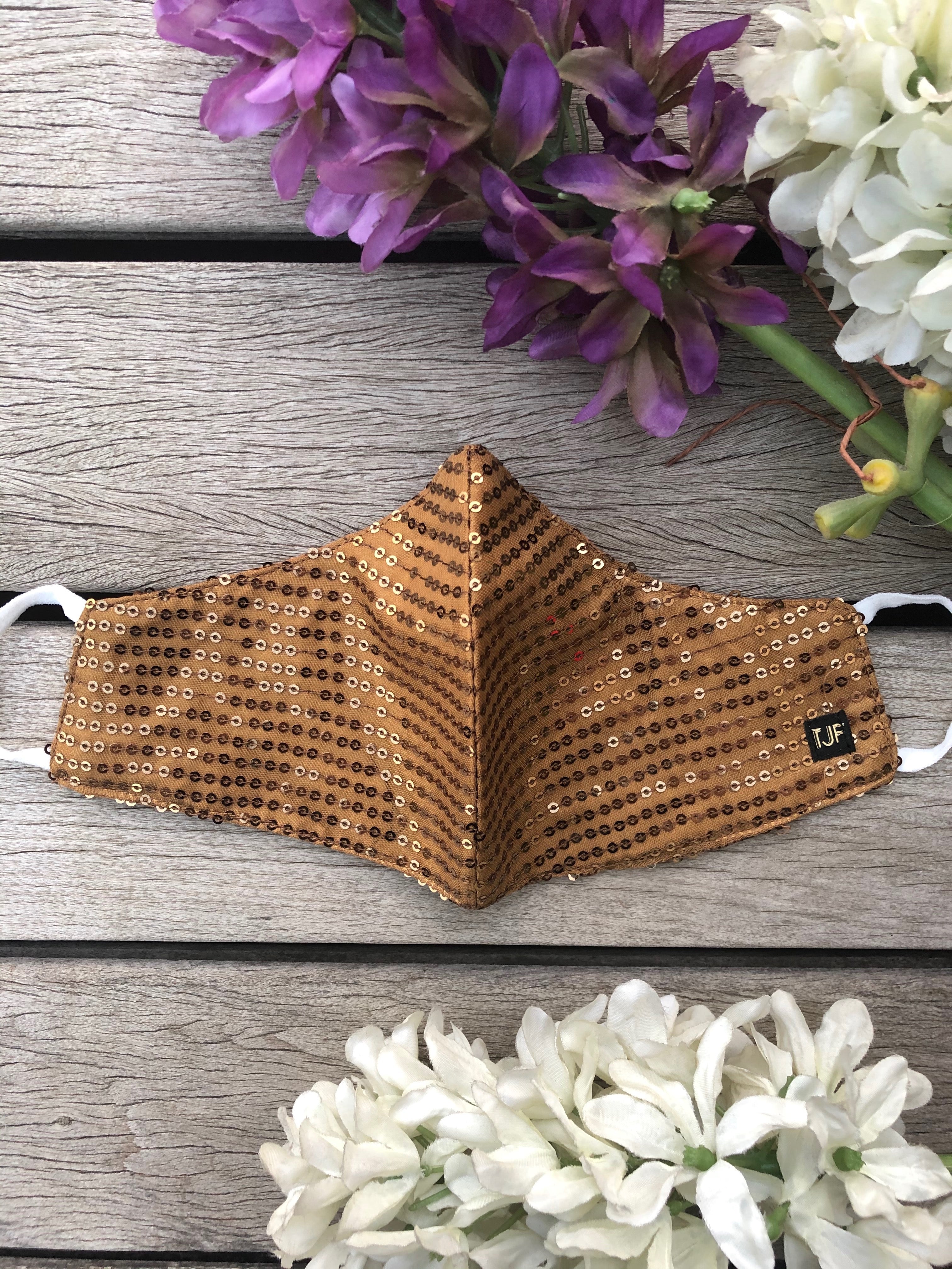 Rustic Brown Laila Sequence Mask